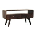 thumbnail image 2 of Artisan Furniture Solid Wood Curved California Walnut Media Unit Television Stand, 2 of 8