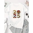 thumbnail image 2 of Camisetas con gráficos clásico para mujeres y adolescentes y niñas, playera de verano con estampado estéticoCreative Christmas Elements 2025 Pattern Print Women's Fashion Trendy Round Neck Short Sle, 2 of 6