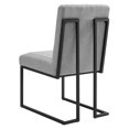 thumbnail image 6 of Tufted Side Dining Chair, Fabric, Metal Steel, Light Grey Gray, Modern Contemporary Urban Design, Kitchen Room Cafe Bistro Restaurant Hospitality, 6 of 8