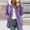 Purple, variant on Winter Coats for Women Fashion Plus Size Long Sleeve Zipper Open Front Loose Outerwear Patchwork Coat V-Neck Pullover Tops Sweatshirt
