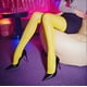 thumbnail image 1 of Mallas brillantes de aceite de caballo para mujer, calcetines de tubo largos antienganches de talla grande, sin sensación resbaladiza, sin mover, ropa cómoda para el hogar, 1 of 5
