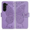 thumbnail image 2 of Wallet Case for Samsung Galaxy Z Fold 6, Butterfly Embossed PU Leather Magnetic Closure Kickstand Card Slots with Wrist Strap for Girls Women for Samsung Galaxy Z Fold 6, Lightpurple, 2 of 14
