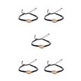 thumbnail image 1 of Sonducket 1 Juego de pulseras trenzadas, hilo de cordón bohemio, de concha cómoda, accesorios de mujer para el vestido diario Negro 5Conjunto, 1 of 6
