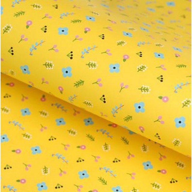 Nvzi flowers, gifts, gift box decorations, gifts, flower packaging paper, (thickened handmade paper yellow floral packaging paper, 75 * 52.5cm, yellow)