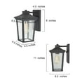 thumbnail image 6 of LNC Outdoor Wall Lantern with Seeded Glass, 11" Black Porch Light, E26 Base, Wet Rated, 6 of 12