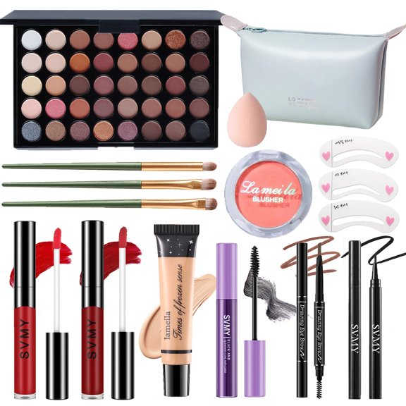 Set de Maquillaje PWYSHXDF 16 Piezas – Kit de Regalo para Viaje