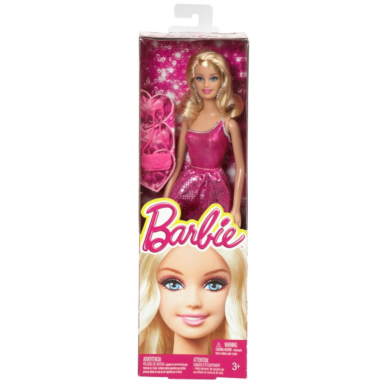 Barbie Glitz Doll Pink Dress 2014 Mattel BCN35 - Walmart.com