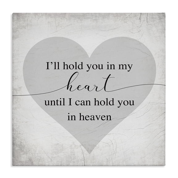 Stupell Industries Farmhouse In My Heart Until Heaven Distressed Canvas Art, 17 x 17, by Lil' Rue