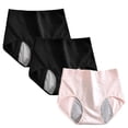 thumbnail image 2 of sovlvnd Deals Seamless Panties for Women Sexy 3pcs Women's Menstrual Leak Proof Menstrual Pants High Waist Waist Women's Physiological Pants Panties for Women Underwear for Women Panties, 2 of 9
