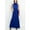 Ivory, variant on Adrianna Papell Halter Neck Sleeveless Empire Waist Tie Back Zipper Back Bodycon Solid Crepe Dress-ELECTRIC BLUE / 8