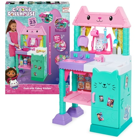 Gabby’s Dollhouse, Cakey Play Kitchen Set, for Kids Ages 3 and up
