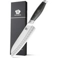 thumbnail image 1 of WILDMOK 7 Inch Santoku Knife, Japanese Chef Knife -Ultra Sharp Kitchen Chopping Knife, German Stainless Steel Chef Knife with Pakka Wood Handle, Gift Box, 1 of 6