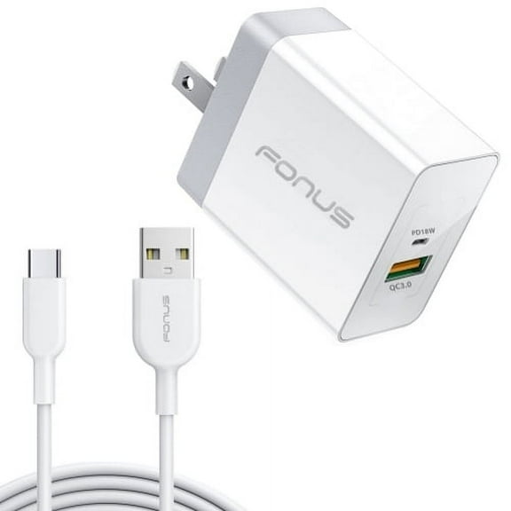 Fast Type-C 36W PD Home Charger for Google Pixel 9/Pro/XL - 6ft Long Cable USB-C Power Cord QC3.0 Adapter Wall