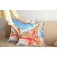 thumbnail image 3 of Ambesonne Colorful Throw Pillow Cover 2 Pack, Watercolor Paris Landmark, 16", Yellow Blue Red, 3 of 6