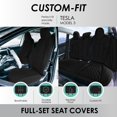 thumbnail image 2 of For 2017-2024 Tesla Model 3 FH Group Neoprene Waterproof Custom Fit Car Seat Covers  Black - Full Set, 2 of 10