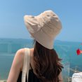 thumbnail image 2 of Elegante sombrero de pescador plisado para mujer, gorras de pescador ligeras de algodón liso, viseras plegables, 2 of 5