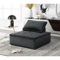 thumbnail image 5 of Lilola Home Anna Velvet 6-Seater U-Shape Modular Sectional Sofa in Black Finish, 5 of 5