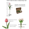 thumbnail image 5 of 10-Heads Home Decoration Mini Tulip Real Touch Tulip Artificial Flowers Bouquets (Dark Teal), 5 of 5