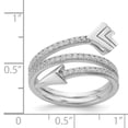 thumbnail image 3 of Sterling Silver Rhodium-plated Polished CZ Arrow Ring - Size 8, 3 of 3