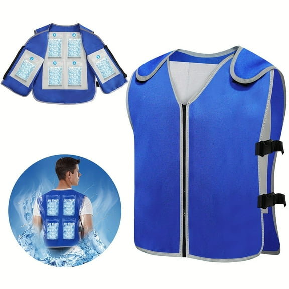 Stay Cool on the Go: Summer Cooling Vest with 20 PCS Ice Packs for Active Lifestyles - Suitable for Teens, Men, and Women - Ideal for Fishing, Cycling, Running, Cooking, Gardening, and Motorcycling