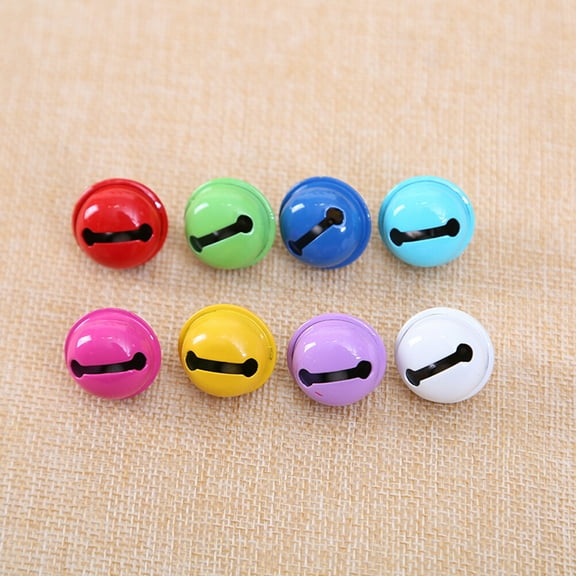 Stri 20Pcs 22mm Colorful Painted Mini Round Metal Jingle Bells Jewelry Ornaments Christmas Decorations Pendants for Party DIY Handmade Accessories (Random Color)