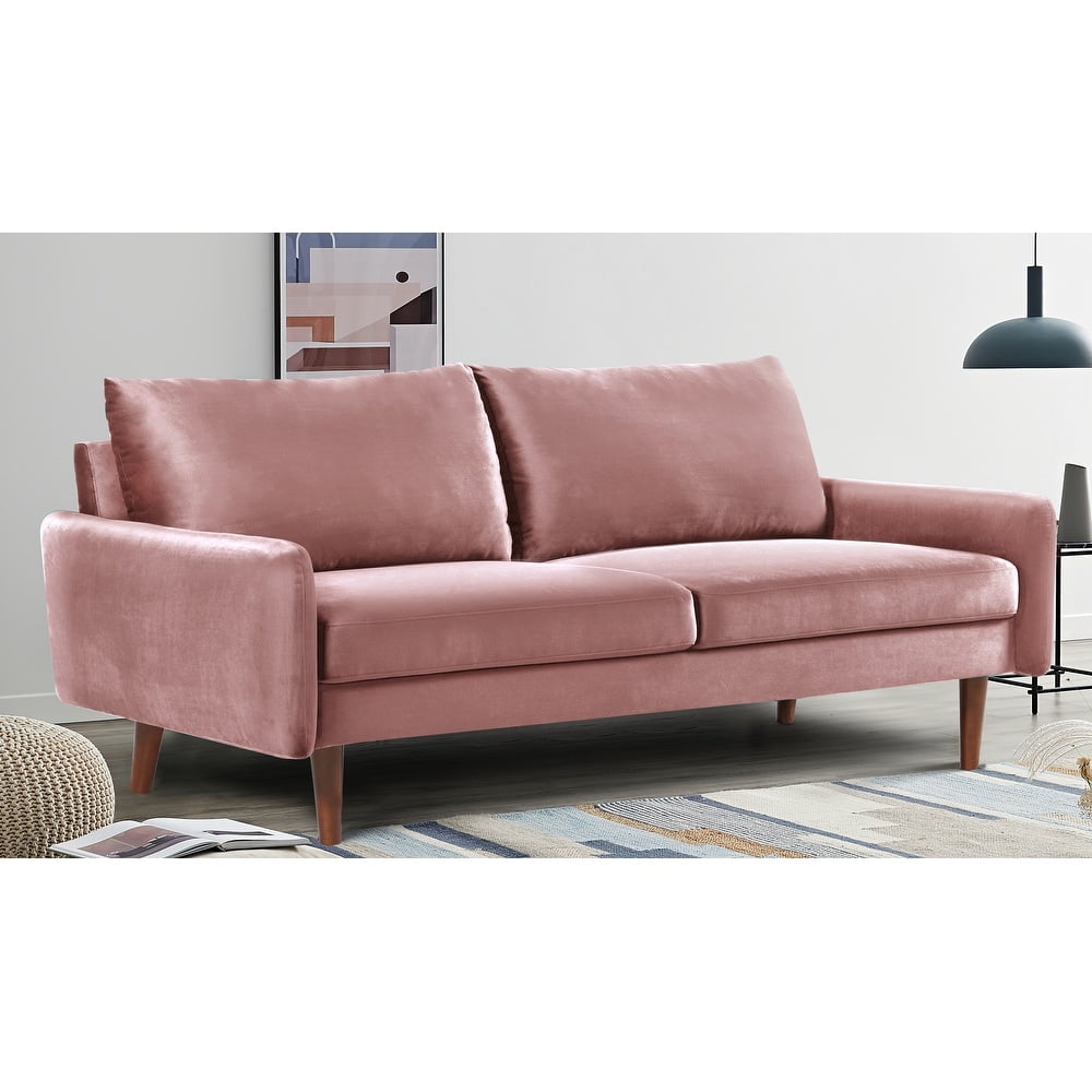 Uspridefurniture Maryellen 70''W Velvet Sofa, Pink