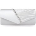 thumbnail image 1 of 27 cm × 5 cm × 11 cm -Bolso de noche blanco Bolso de mano para mujer, 1 of 5
