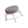 thumbnail image 4 of Tabouret à Roulettes Petit Robuste Repose-Pieds Confortable pour Bureau Cuisine Gris, 4 of 8