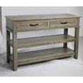 thumbnail image 2 of 47.2" Entryway Table, Console Table with 2 Storage Drawers, 3 Tier Farmhouse Wooden Sofa Table, Hallway Tables for Entryway, Living Room-Grey, 2 of 2
