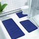 thumbnail image 5 of Juego de alfombras de baño premium de 3 piezas | Terciopelo ultrasuave y espuma | Reverso de goma antideslizante | Absorbente y lavable | Densidad 25D | Decoración moderna para el hogar, 5 of 6
