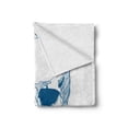 thumbnail image 2 of Skull Soft Flannel Fleece Throw Blanket, Hand Drawn Human Skull with Science Elements Background Theme Illustration, Cozy Plush for Indoor and Outdoor Use, 50" x 60", Blue White, by Ambesonne, 2 of 6