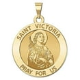 thumbnail image 2 of Picturesongold.Com Saint Victoria Religious Medal Female Adult - 1 inch 14K White Gold, 2 of 4