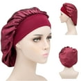 thumbnail image 6 of Chicmine Sleep Hat Wide Headband Elastic Satin Stretchy Hair Bonnet Hat for Woman, 6 of 11