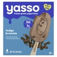 thumbnail image 2 of Yasso Greek Yogurt Creamy Fudge Brownie Ice Cream Bars, 4 Count Frozen, 2 of 8