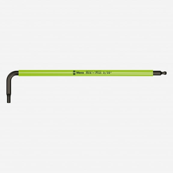 Wera 022631 3/32" x 112mm Hex Ball End Hex L-key (Bright Green)