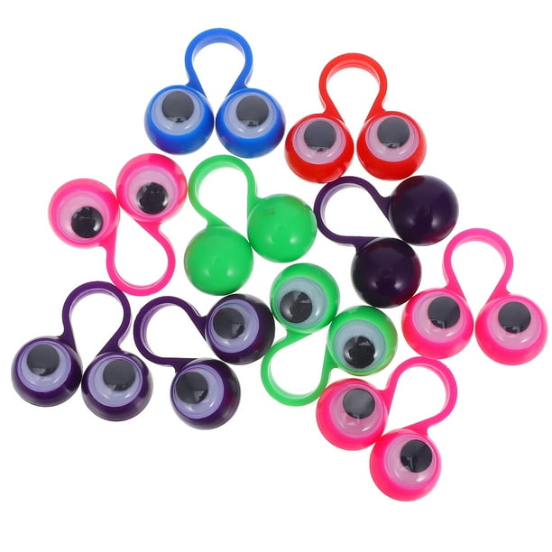 EeaseMX 10 juguetes educativos inteligentes para dedos, con ojos grandes, para niños, regalo de fiesta (color aleatorio).