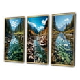 thumbnail image 3 of Designart "Yosemite National Park, California USA s Natural Wonderland" Landscapes Framed Wall Art Set Of 3 - Turquoise Usa Frame Canvas Set For Living Room Decor, 3 of 7