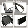 thumbnail image 4 of Gymax Patio Glider Chair Single Outdoor Rocking Chair w/ Seat & Back Cushions Gray, 4 of 9