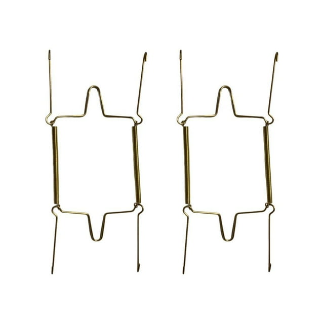 Colgador de platos para exhibición de platos, soporte de resorte para platos, soporte de gancho invisible para colgar 6 pulgadas