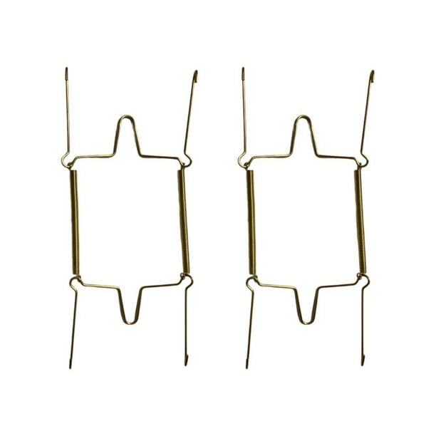 Soportes invisibles para platos, colgadores de pared para platos, alambre decorativo de acero inoxidable. 6 pulgadas