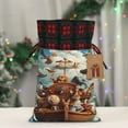 thumbnail image 5 of Wukai Animal Filled Noahs Ark Print Christmas Burlap Bags,Drawstring Christmas Burlap Goody Gift Candy Bags Xmas Burlap Treat Bags for Candy Wrapper Xmas Party Favors-Black, 5 of 8