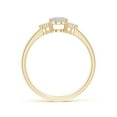 thumbnail image 2 of Angara Natural Opal Ring - Tapered Shank Oval Opal Ring with Trio Diamond Accent for Women | October Birthstone Jewelry | 14K Yellow Gold Opal Ring (Ring Size = 7.5), 2 of 10