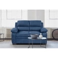 thumbnail image 2 of Lexicon Holleman Textured Fabric 2-Piece Upholstered Sofa Set in Blue, 2 of 12