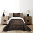 thumbnail image 4 of Ambesonne Chocolate Quilted Bedspread Set 2 Pcs, Vintage Hardwood, Twin Size, Brown, 4 of 5