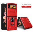 thumbnail image 1 of Magnetic Armored Phone Case Compatible With Samsung Galaxy Z Flip 4 With Sliding Camera Cover & Ring Stand, 1 of 3