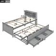 thumbnail image 4 of Noble House Nerissa Twin Platform Bed with Bookcase Headboard, USB Ports, Extra Trundle and Storage Drawers, Gray, 4 of 17