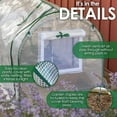 thumbnail image 3 of Garden Elements Indoor/Outdoor Metal Frame, Plastic Covered Cloche Round Tunnel Greenhouse with Mesh Vents, White, Mini, 47”, 3 of 6