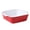 Red, variant on 8x8 Baking dish, Square Baking Pan, Ceramic Casserole Dishes for Oven, Cake Pan with Handle, for Brownie, Lasagna, Casserole, 2 Quart, Home Gift, Bright
