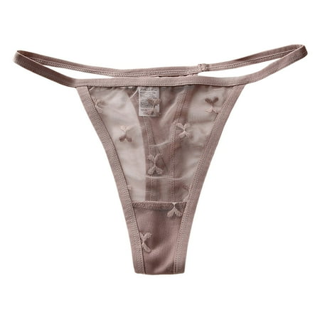 

Ladies Panties Stylish Solid Color Mid High Waist Lace Sexy Rise Comfortable Thong Underpants Seaside Leisure Underwears