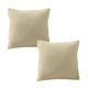 thumbnail image 1 of Funda de almohada cuadrada con cómodas rayas decorativas de grano de maíz y pana suave, 1 of 5